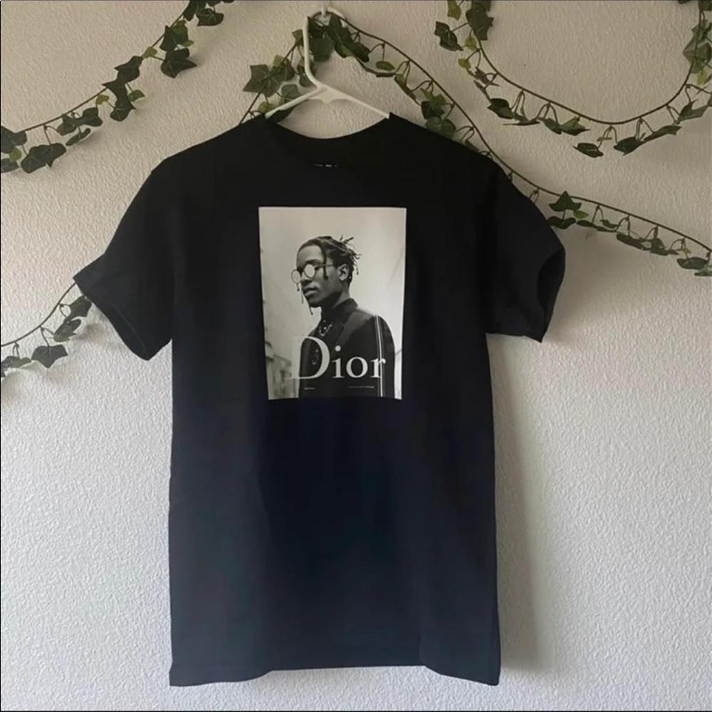 asap rocky dior cover t-shirt